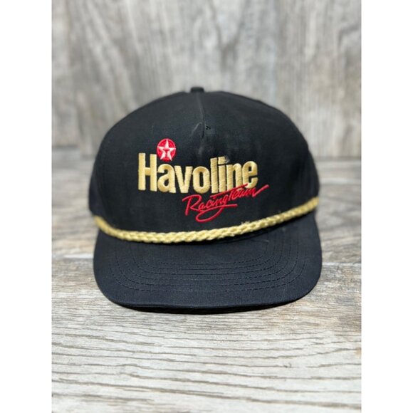 Other - Vintage 80s 90s Havoline Racing Team Made in USA Snapback Hat Rope Trucker Hat